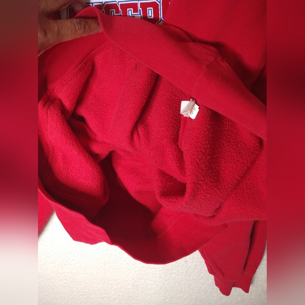Texas Rangers 2010 World Series Sweat Shirt Red 2 XL Baseball Big Cotton - Picture 5 of 10